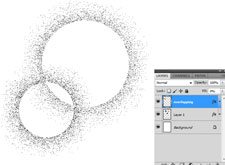 Two overlapping circles, with no border between them.